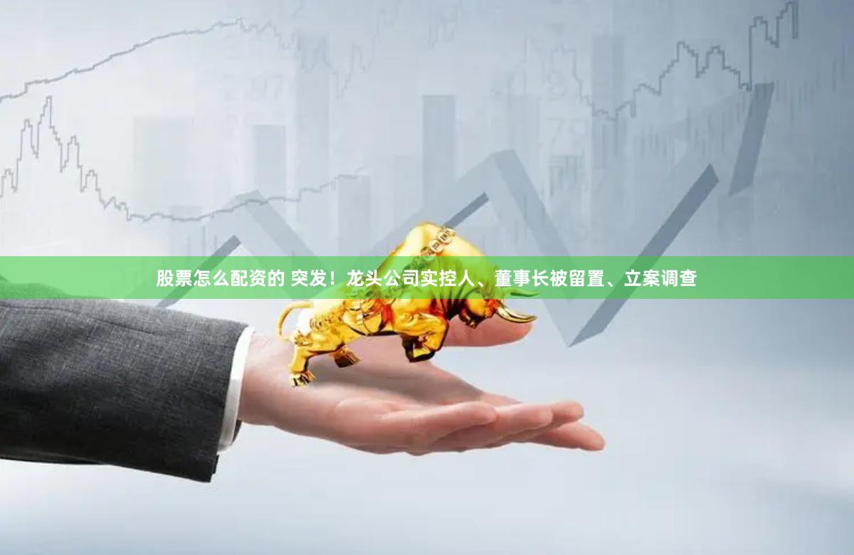 股票怎么配资的 突发！龙头公司实控人、董事长被留置、立案调查