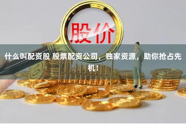 什么叫配资股 股票配资公司，独家资源，助你抢占先机！